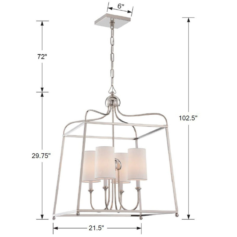 Sylvan 4-Light Foyer Pendant