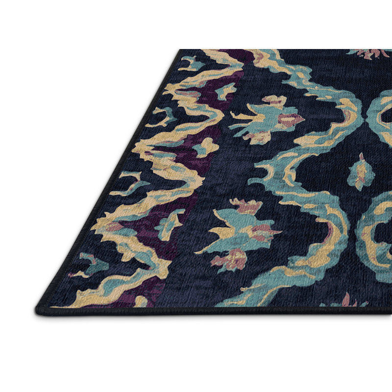 Tapis gris lavable à la machine, Rectangle 7 pi x 10 pi