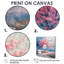 Pink Blue Spring Blooming Cherry Blossom Tree III - Cherry Blossom Wall Art-1606779722-1368671248