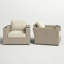Chaise longue d'extérieur entièrement assemblée avec coussins, ensemble de 2, chaise