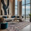 Machine Washable Grey Area Rug-1113795071