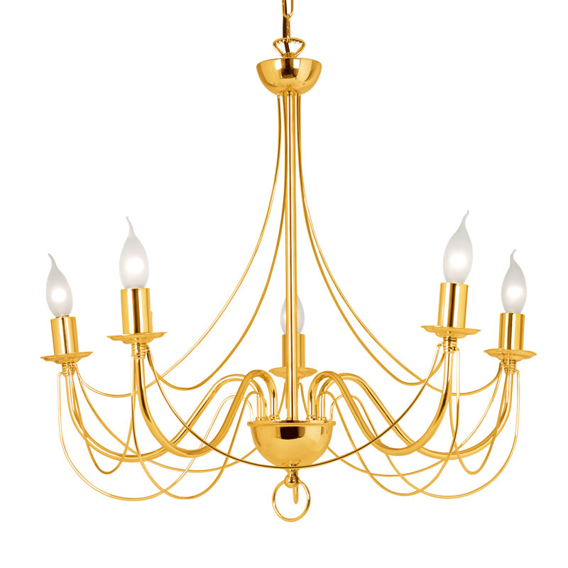 Foreside 5 - Light Sputnik Chandelier, Gold, Bar