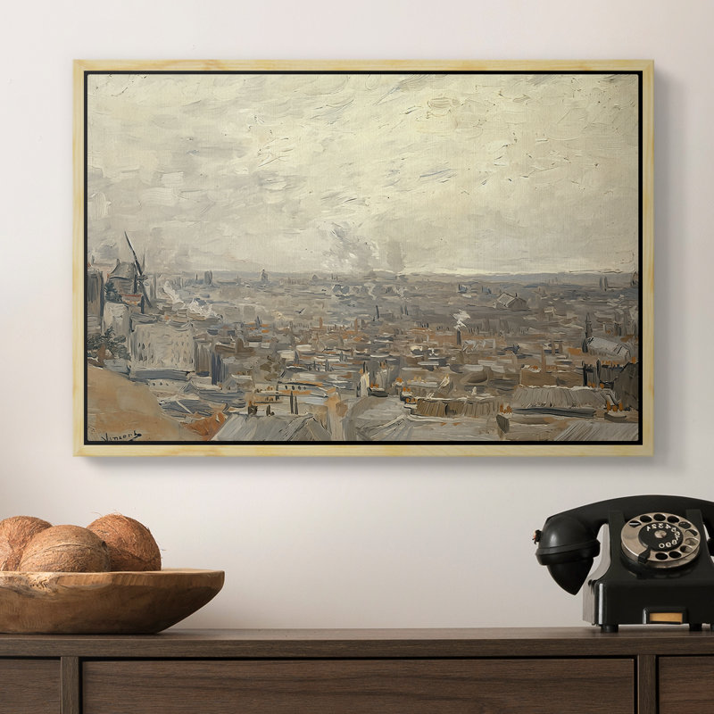 Vue de Montmartre, 1886 - Vincent van Gogh, toile tendue avec châssis, 16 x 24, Naturel
