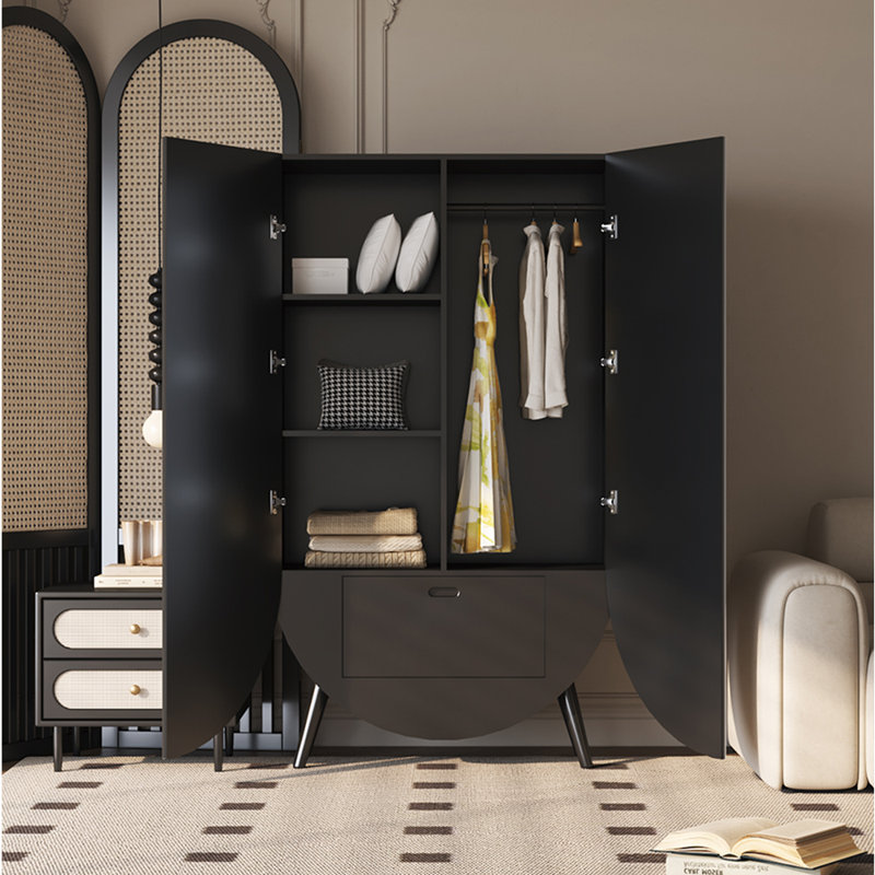 Romanesque French solid wood wardrobe