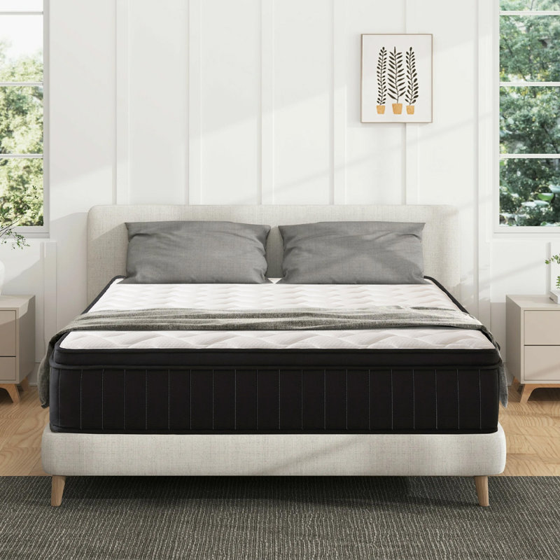 Hybrid Mattress, Memory Foam Mattress In A Box For Refresh Sleep & Pressure Relief, Certipur-US Certified Medium Firm Mattresses