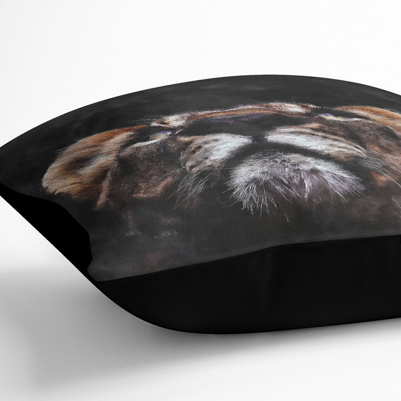 Square Cushion, 40cm H x 40cm W x 15cm D, Black