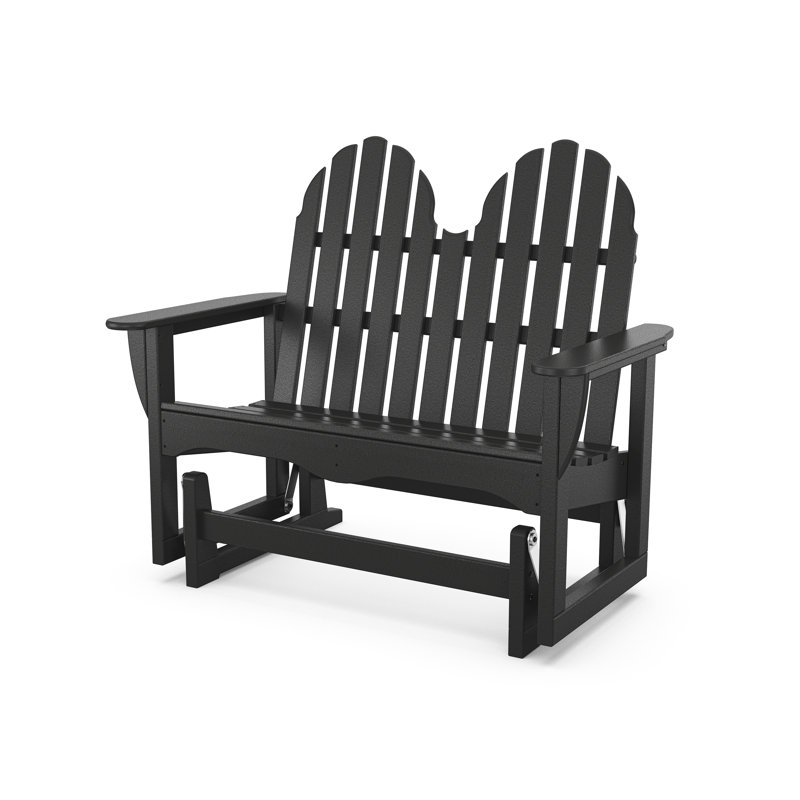 Fauteuil oscillant classique 48 po POLYWOOD Adirondack, Noir