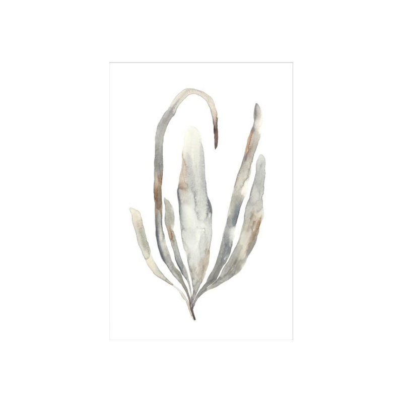 «Water Colored Seaweed I» par Guseul Park - impression, H 30 po x l 20 po x P 1,5 po, Image au pinceau gel