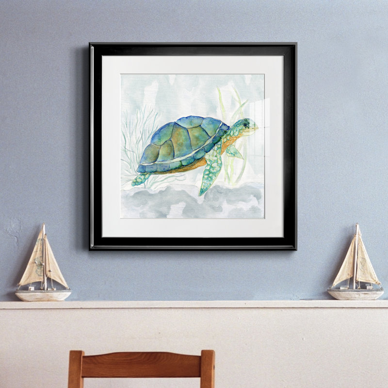 Riding the Current I - peinture encadrée, H 17,5 po x l 17,5 po x P 1,5 po, Toile avec cadre noir