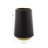 Porcelain Ceramic Ribbed Black Decorative Vase with Gold accents-1215146346