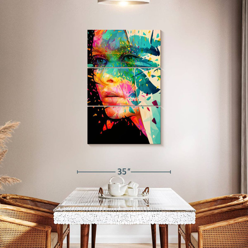 Fleurs de peinture Leisha, H 45 po x l 28 po