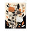 Horloge murale rétro rétro avec fleurs sauvages en terre cuite Illustration X-99633682