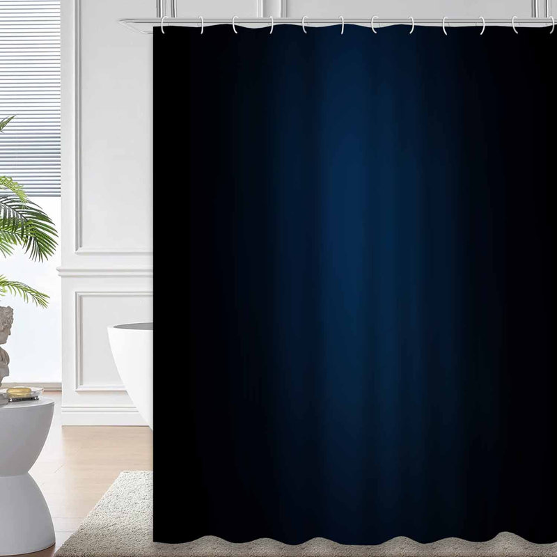 Rideau de douche foncé avec 12 crochets Dark New Creative Creative, L 72 po x l 78 po