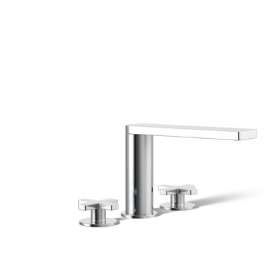 Composed Deck-Mount Bath Faucet With Cross Handles