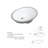 Myhomekeepers 14.375'' Ceramic Circular Bathroom Sink