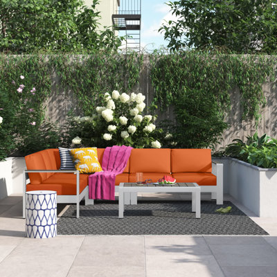 Ensemble de canapé modulaire d'extérieur en aluminium 5 pièces Shore