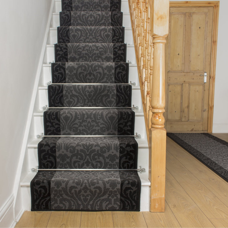 Stair Runner Damask Area Rug, Stair Runner 80 x 630 cm