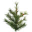 Country Pine Green Slim Artificial Christmas Tree with Pre-Lit Clear Lights with Stand-204863198-215054077