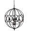 Lustre 4 lumières en métal, luminaire suspendu avec chaîne réglable, ampoule non incluse