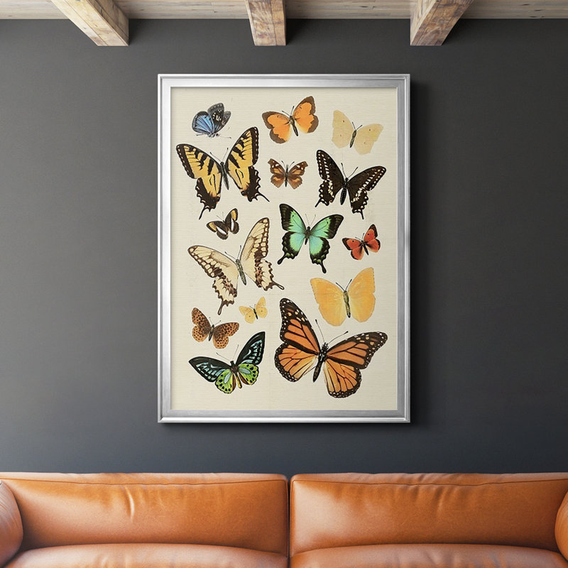 " Collected Flutter I ", Silver, 36.5" H x 26.5" W x 1" D