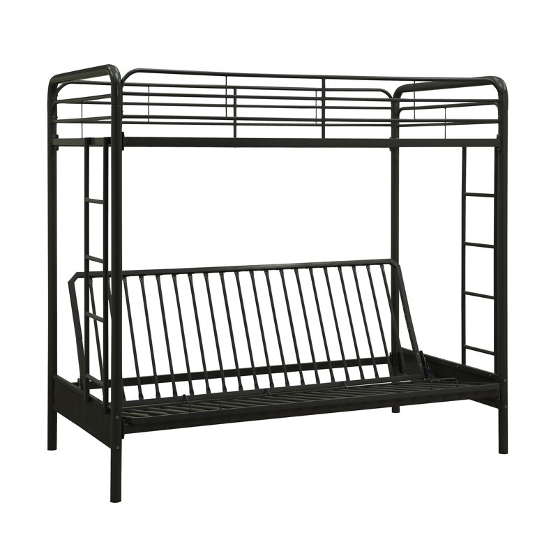 Hinerman Kids Twin Over Full Bunk Bed, Black