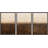 " Earthen Cracks Abstract In Warm Browns " 3 - Pieces on-99077677-99077675