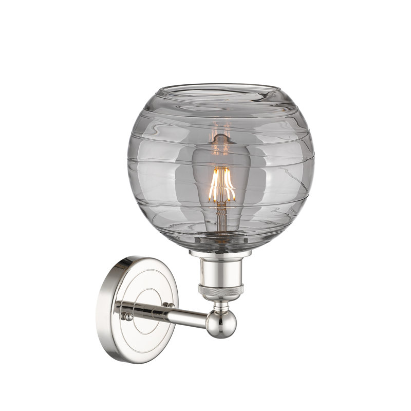 Plafonnier semi-encastré 1 lumière 8SM, Nickel poli