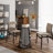  Mekisha Mirrored Glass Dining Table Gray Glass Base