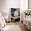 Art moderne de la figure nue expressionniste moderne, photos de femme audacieuse bleu rouge, impression sur toile encadrée-123405371-123405377