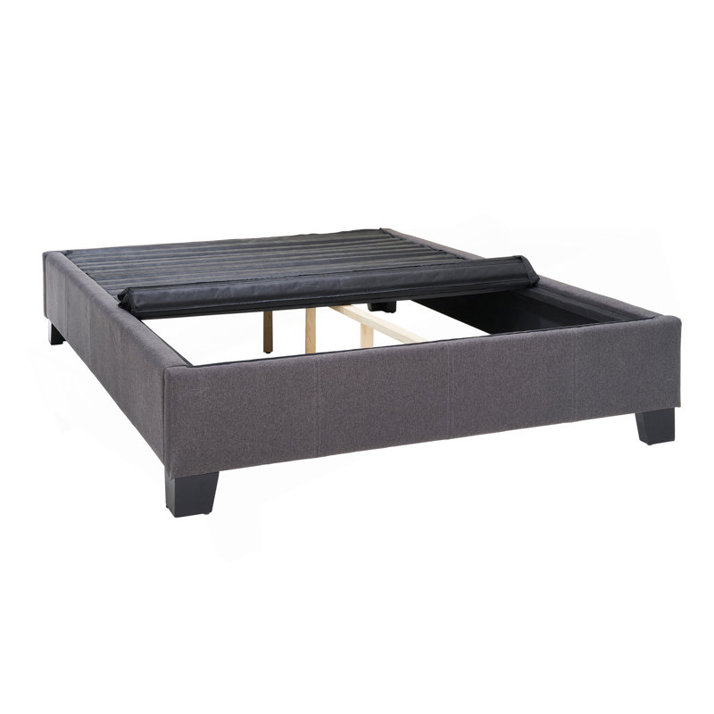 Base de lit tapissier moderne Modern Contempo, Gris