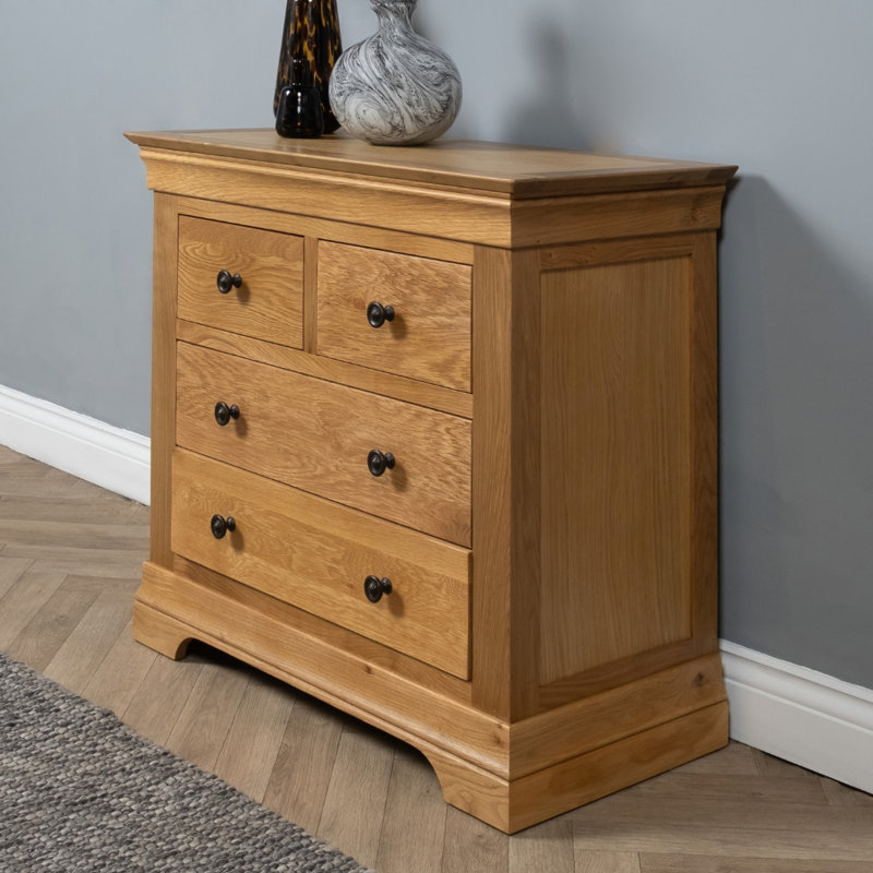 Iolanta 90cm W Solid Wood Bedside Table