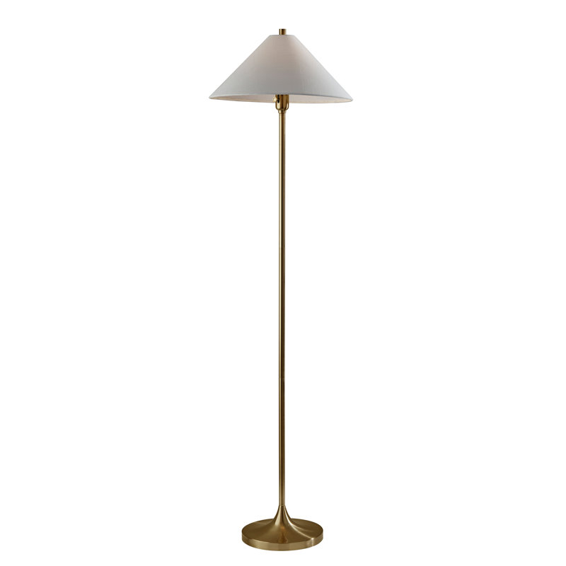 Lampe sur pied Esme, Laiton antique