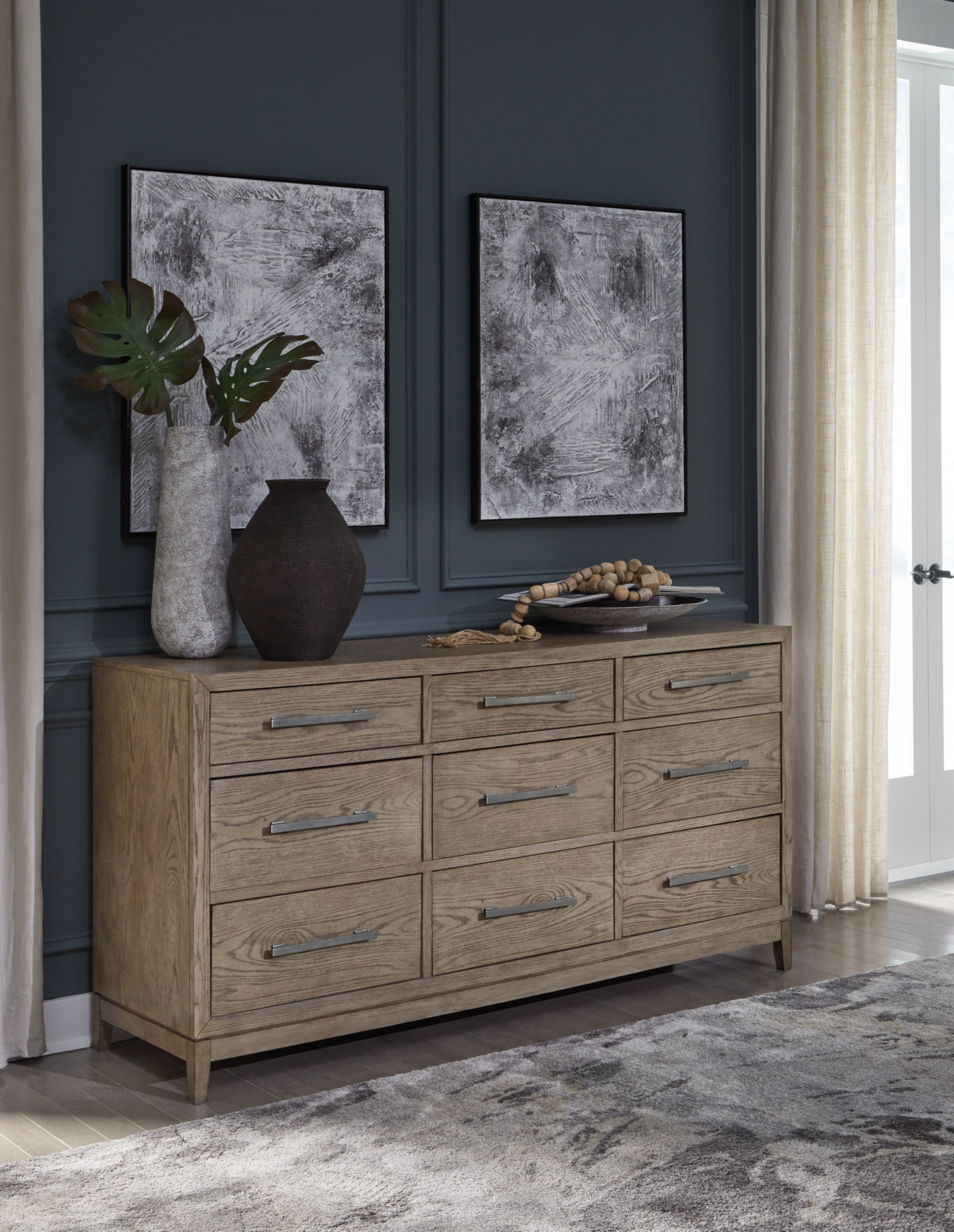 Signature Design by Ashley Chrestner 9 Drawer 71" W Dresser & Reviews