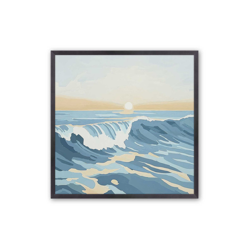 «Ocean Refrain at Dusk III», reproduction d'art, H 13,75 po x l 13,75 po, Zinc patiné