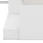 Lit plateforme en bois avec tiroirs, tablettes et coiffeuse-808640738