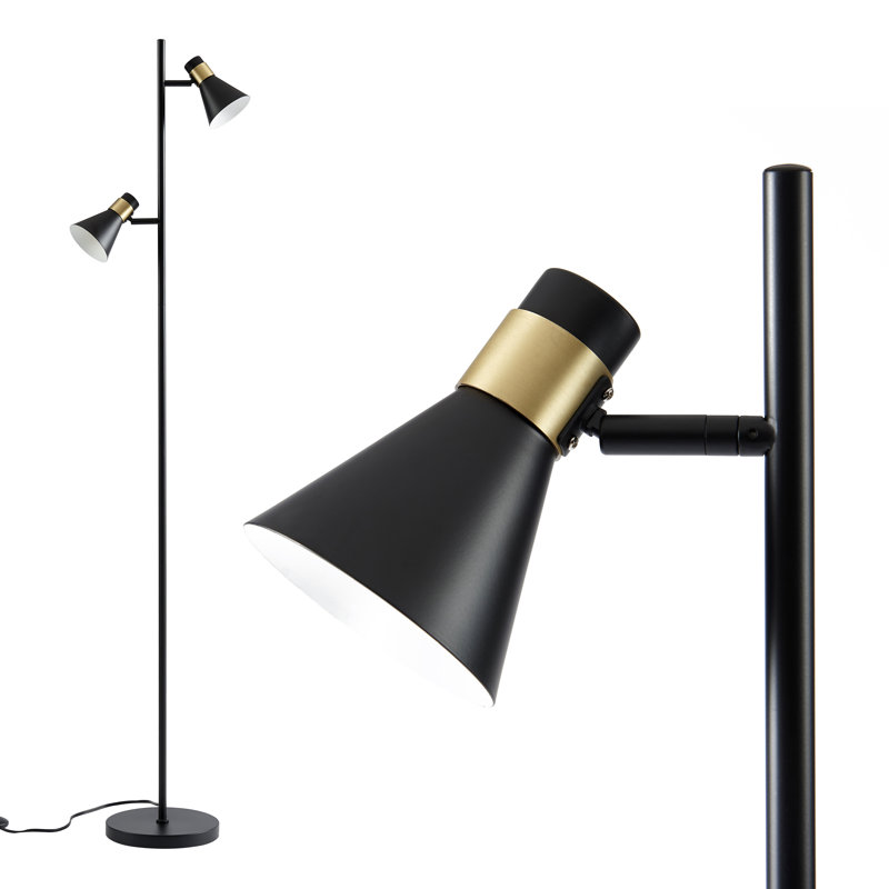 Delapaz 63'' Black Tree Floor Lamp