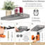Tablettes flottantes 16 po pour mur (paquet de 5, gris)