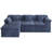 Boneless 112" Cloud Modular Sectional Sofa, Corduroy Boneless Couches with Deep Seat-1361617345