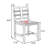 Black Solid back side Chair(Set of 2)