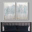 IDÉE4WALL, reproduction d'art sur toile encadrée, ensemble brumeux, forêt, arbre, forêt, paysage, nature sauvage, illustrations, art moderne, décor pour le salon, la chambre à coucher, le bureau-75068577-75068579