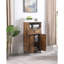 Armoire de rangement réglable brun rustique pour la maison et le bureau, polyvalence de panneaux de particules