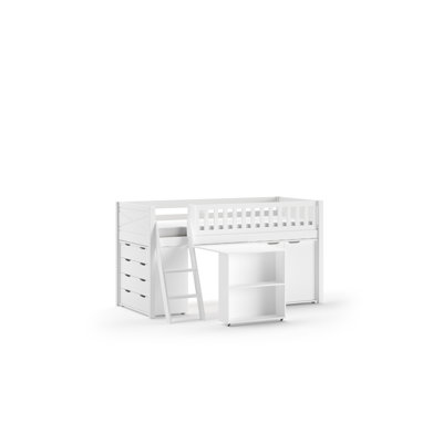 Scott EU Single - 90 x 200 cm Loft Bed Piece Bedroom Set