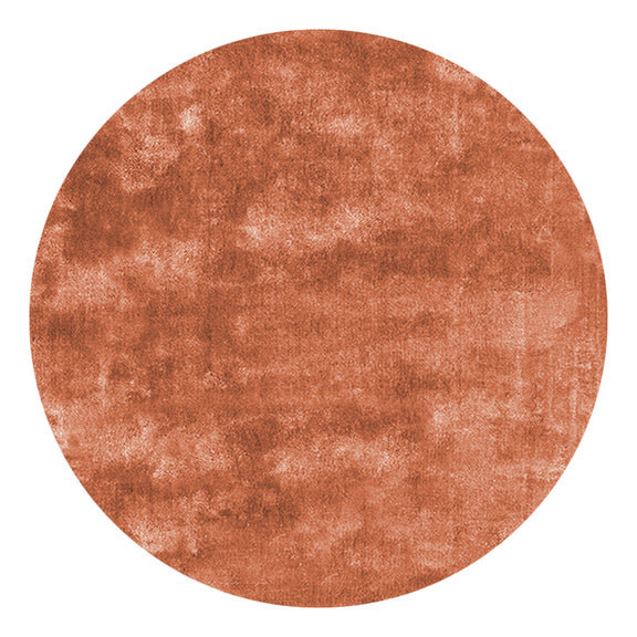 Ground Control Area Rug in Orange, Round 4'11", Copper
