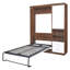 Lit escamotable mural Murphy avec armoire, blanc-1188903081