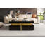 Modern Square Coffee Table with Four Drawers for Ample Storage and Durable MDF Construction-129385445
