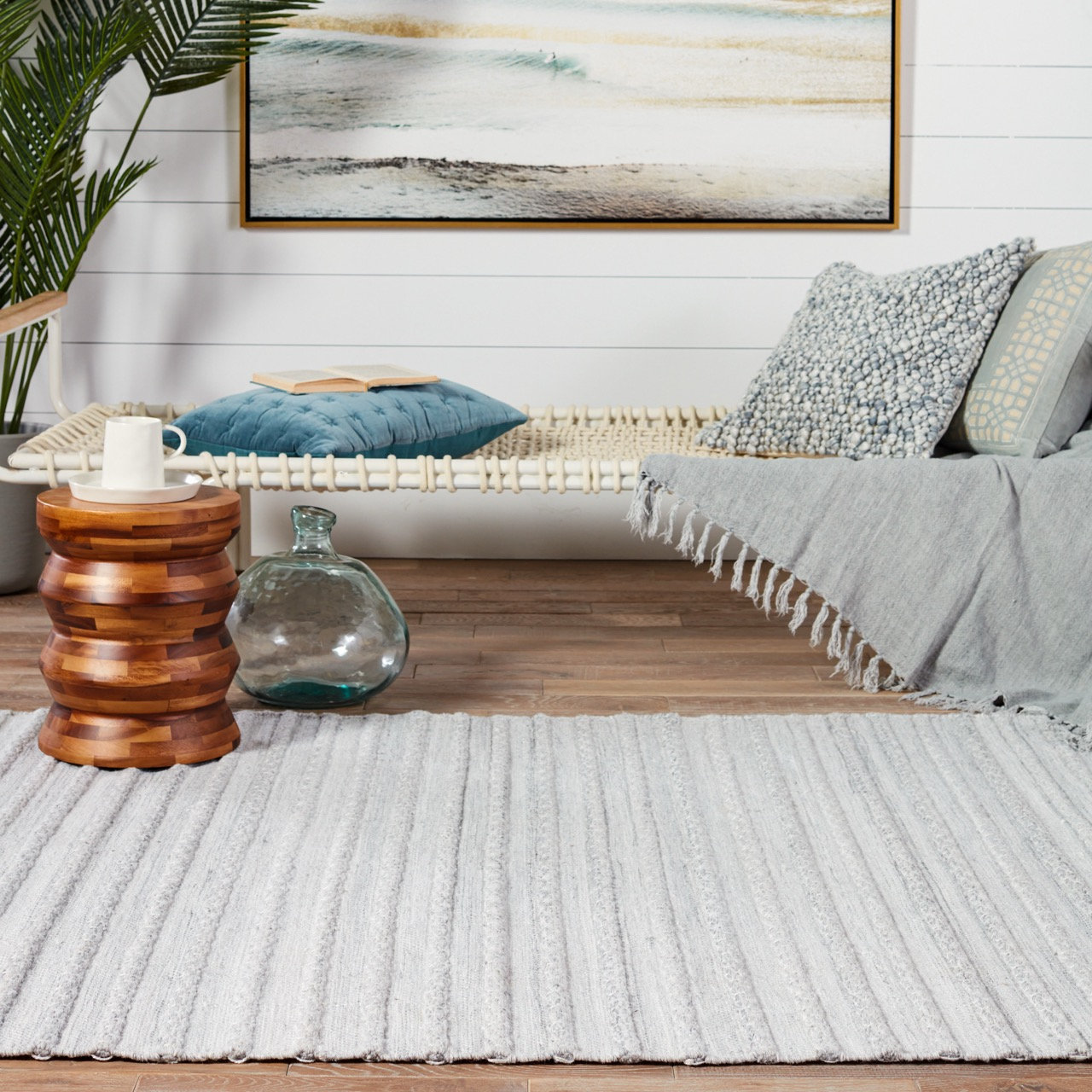 Graham Hand-Woven Striped Outdoor Rug, Rectangle 4' x 6'