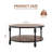 Coffee Table Round Rustic Center Table With Storage Shelf Wood Circle-106845502-112123446