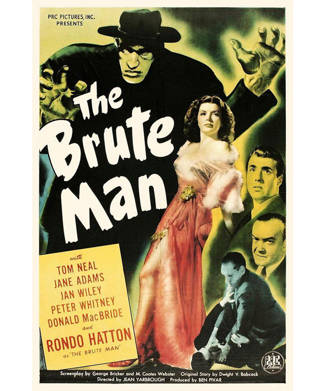 Art sur toile tendue avec galerie d'archives Red Barrel Studio® Hollywood: The Brute Man, H 24 po x l 17 po