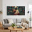 «Man in Turban and Sun Sunles with Wine in Tropical Jungle», art mural sur toile-39715911