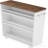 20" Slim Storage Cart – 4-Tier Narrow Rolling Kitchen Utility Cart with Wheels & Handle, Skinny Laundry Room Organizer, Slide Out Pantry Shelf for Small Spaces, Bathroom – Brown & White Finish-129238723
